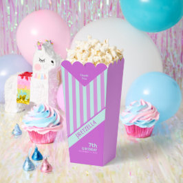 Caja Para Regalos Moderno Pastel Verde azulado Tiras Rosa Popcorn Fa