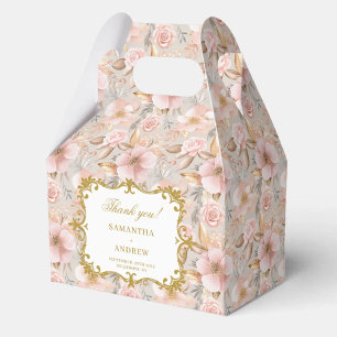 Caja Para Regalos Moderno Rubor Gold Wedding Favor Box Personalizado