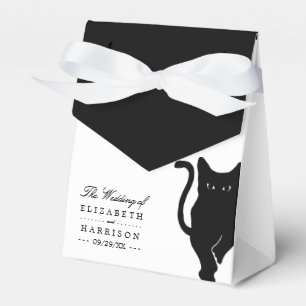 Caja Para Regalos Moderno y capataz Boda negro de gato