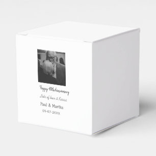Caja Para Regalos Moderno y feliz 40º aniversario añadir foto de fec