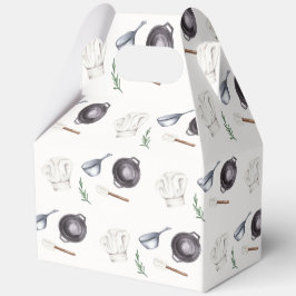 Caja Para Regalos Moderno y minimalista Patrón de Chef Baby Shower