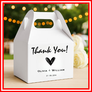 Caja Para Regalos Moderno y simple Boda de corazón minimalista graci