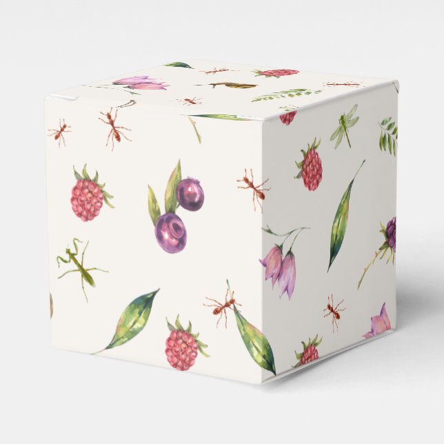 Caja Para Regalos Modernos y modernos bugs florales Woodland Gracias (Costado Anverso)