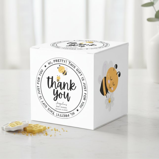 Caja Para Regalos Momentos de belleza Baby Bee Gracias (Bee-utiful Moments Baby Bee Thank You Favor Boxes)
