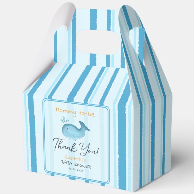Caja Para Regalos Mommy To Be Cute Whale Baby Shower (Anverso)