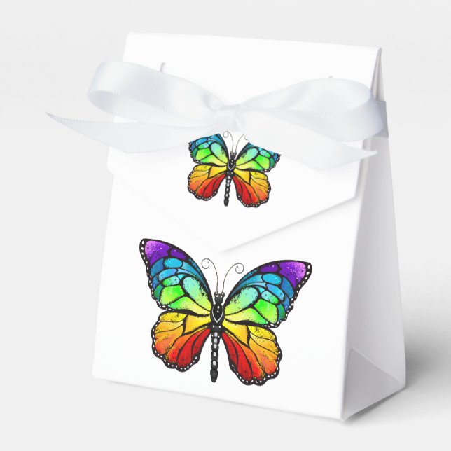 Caja Para Regalos Monarca de mariposa arcoiris (Front Side)