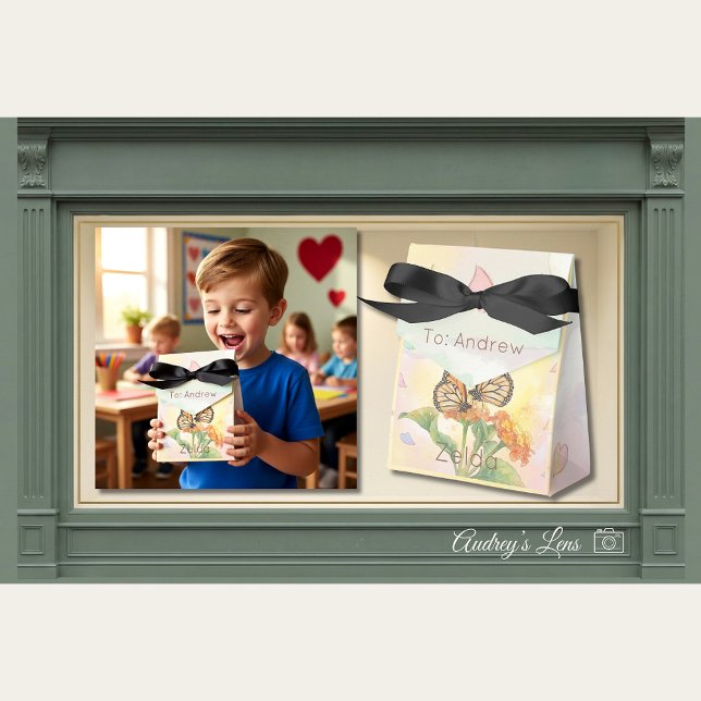 Caja Para Regalos Monarch Butterfly Pollinator Classroom Valentine  (Subido por el creador)