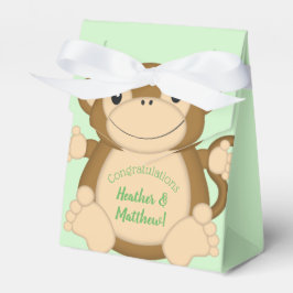 Caja Para Regalos Monkey Baby Shower Green
