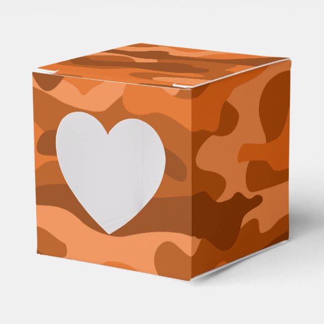 Caja Para Regalos Monocolor Camo, Naranja de España (Anverso)