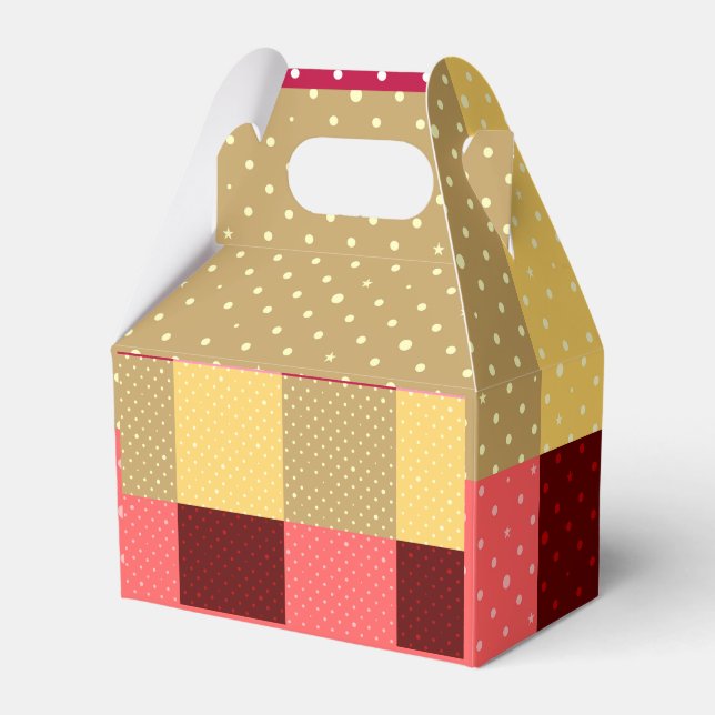 Caja Para Regalos Monograma Colorido Puntos Estilo (Front Side)