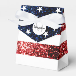Caja Para Regalos Monograma de la bandera de los Estados Unidos con