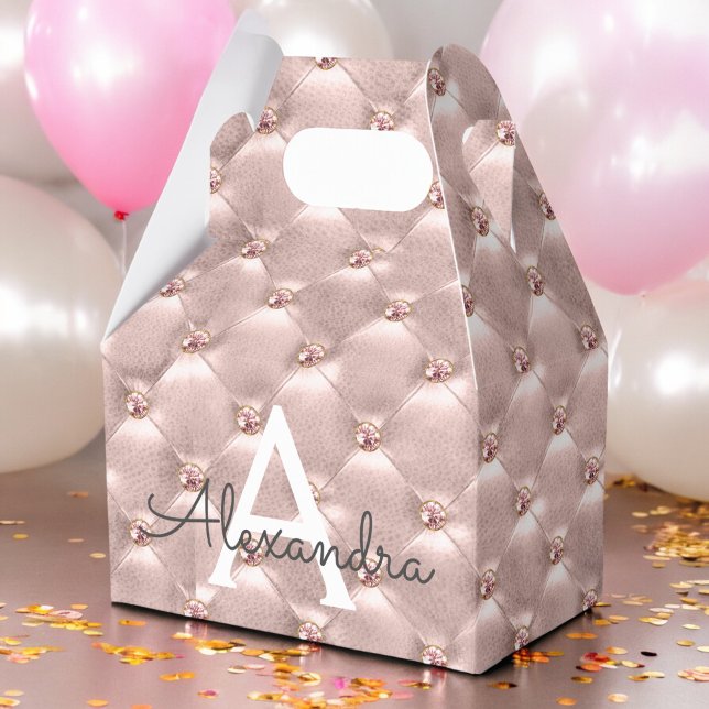 Caja Para Regalos Monograma de la inventiva elegante del oro rosa de (Subido por el creador)