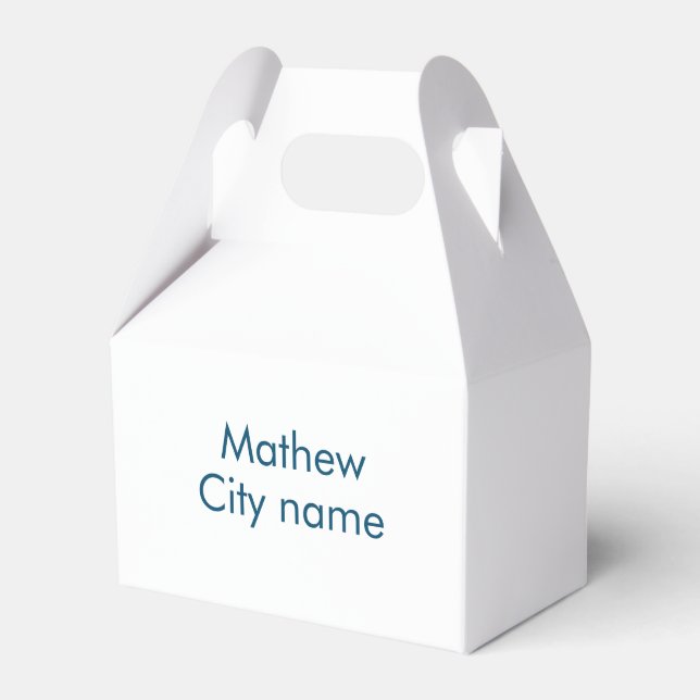 Caja Para Regalos monograma de letra inicial simple agregue su nombr (Front Side)