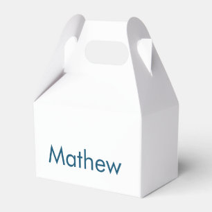 Caja Para Regalos monograma de letra inicial simple añade tu nombre 