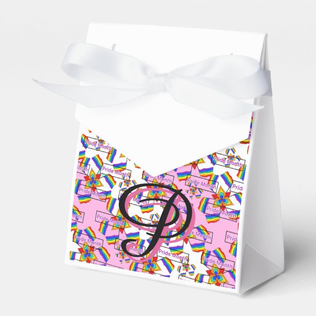 Caja Para Regalos Monograma de Orgullo Mandala Arcoíris - Geométrico (Front Side)