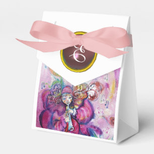CAJA PARA REGALOS MONOGRAMA DE PIEDRA DE GIMNASIO MUSICAL ROSA