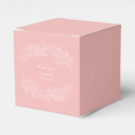Caja Para Regalos Monograma escudo Marie Antoinette rosa victoriano