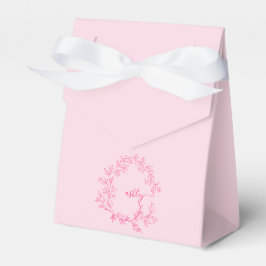 Caja Para Regalos Monograma estilizado moderno rosa caliente