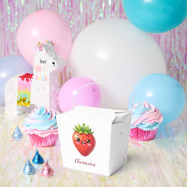 Caja Para Regalos Monograma fresa kawaii linda