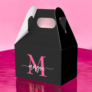 Caja Para Regalos Monograma Moderno estilo Hotoleo Negro