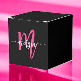 Caja Para Regalos Monograma Moderno estilo Hotoleo Negro