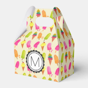 Caja Para Regalos Monograma personalizado del helado de pipetas