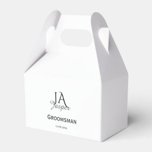 Caja Para Regalos Monograma personalizado padrino mejor hombre nombr