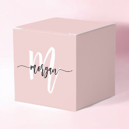 Caja Para Regalos Monograma rosa Rubor Estilo Moderno