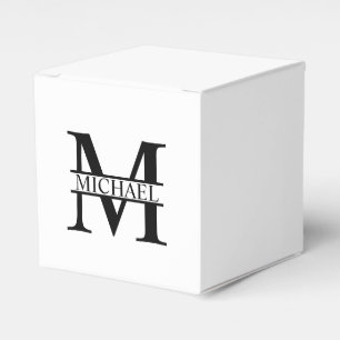 Caja Para Regalos Monograma y nombre personalizados