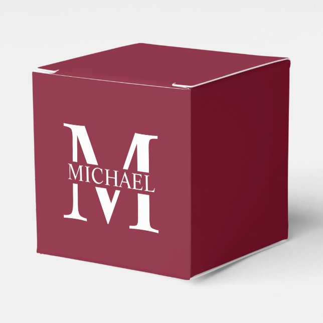 Caja Para Regalos Monograma y nombre personalizados (Costado Anverso)