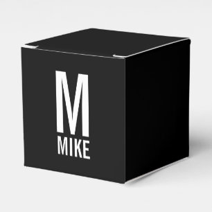 Caja Para Regalos Monograma y nombre personalizados modernos