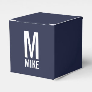 Caja Para Regalos Monograma y nombre personalizados modernos