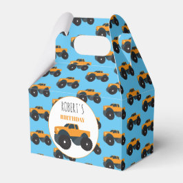 Caja Para Regalos Monster Camión Vehículo Personalizado Nombre de lo