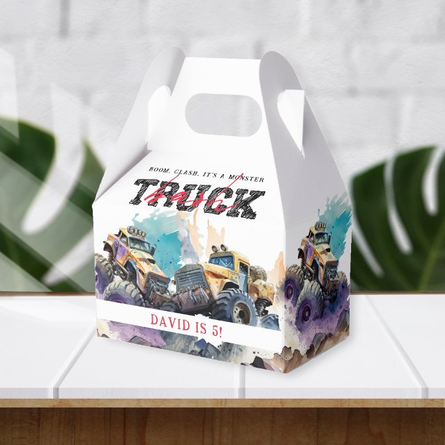 Caja Para Regalos Monster Truck Niños modernos Fiesta de cumpleaños (Subido por el creador)