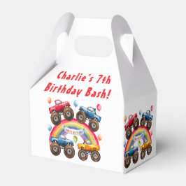 Caja Para Regalos Monster Truck Rainbow Boy Birday Bash