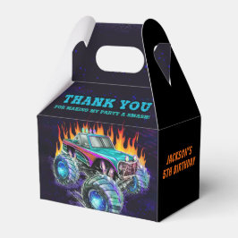Caja Para Regalos Monster Truck Rally Birthday Party Favor Box