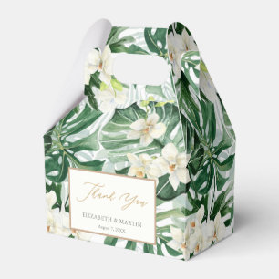 Caja Para Regalos Monstera deja ducha de matrimonio fológica tropica