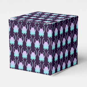 Caja Para Regalos Monstruo Pequeño Azul Adorable