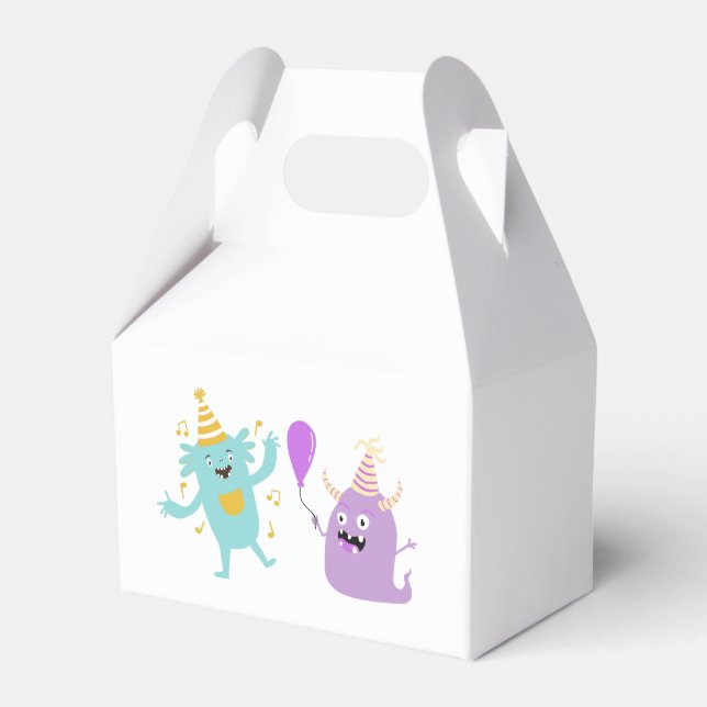 Caja Para Regalos Monstruos de Fiesta divertidos (Front Side)