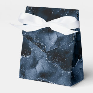 Caja Para Regalos Moody Agate   Purpurina de imitación azul de acero