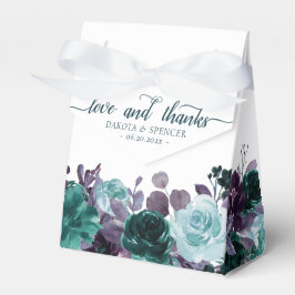 Caja Para Regalos Moody Boho | Verde azulado amor floral turquesa y