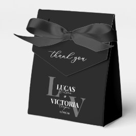 Caja Para Regalos Moody Stylish Black and White Boda