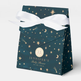 Caja Para Regalos Moon and Gold Stars Moon Baby Shower