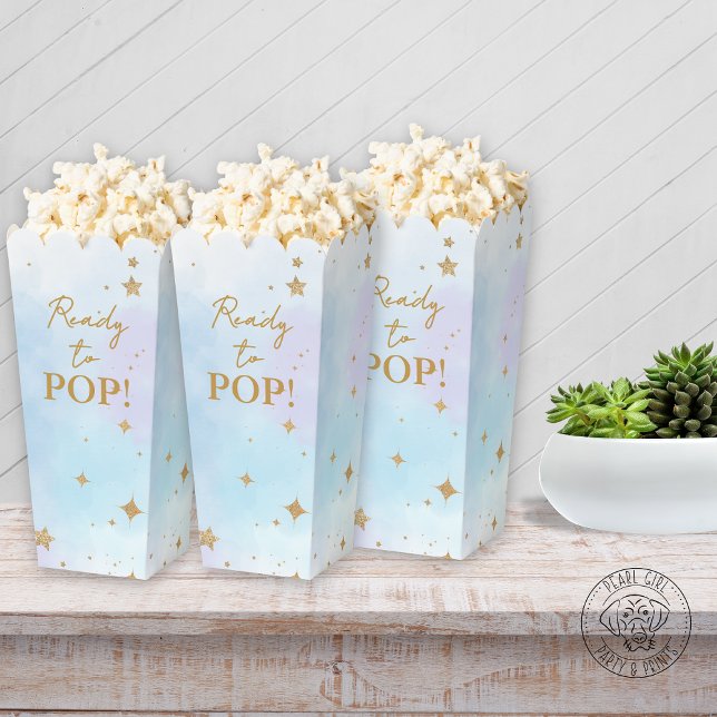 Caja Para Regalos Moon & Stars Baby Shower Popcorn (Subido por el creador)