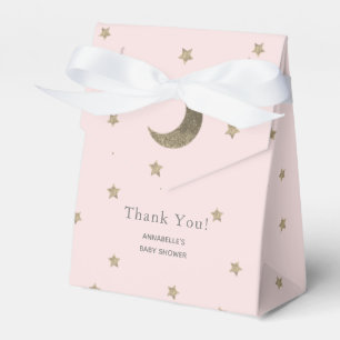 Caja Para Regalos Moon & Stars Rubor Pink Baby Shower Gift Box