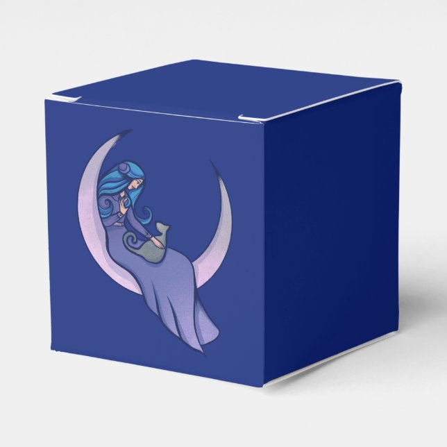 Caja Para Regalos Moon Witch MoonChild Pagan Wicca Art (Costado Anverso)