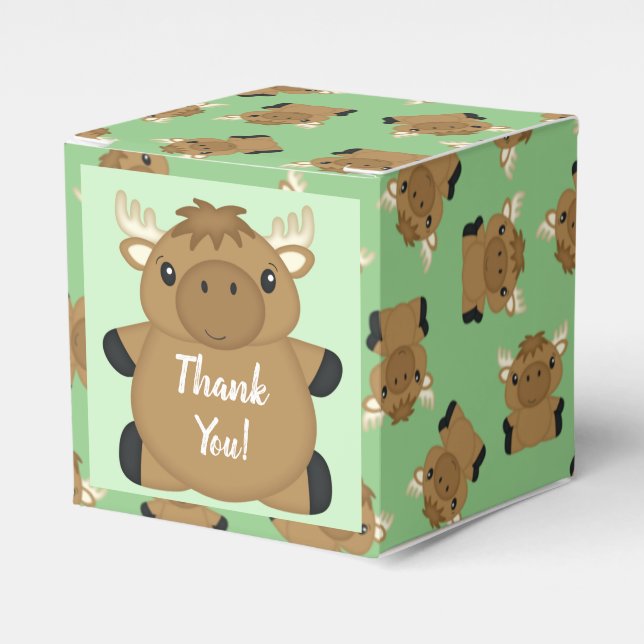 Caja Para Regalos Moose Baby Shower (Costado Anverso)