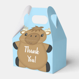 Caja Para Regalos Moose Baby Shower Blue Boy