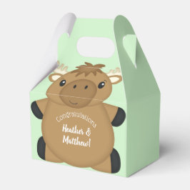 Caja Para Regalos Moose Baby Shower Green