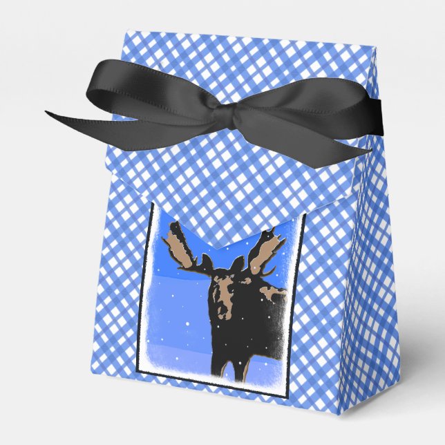 Caja Para Regalos Moose in Winter - Original Wildlife Art (Front Side)